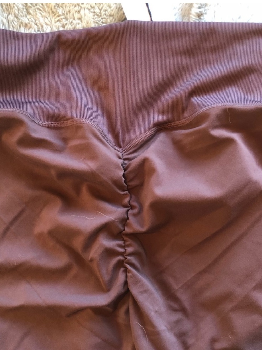 NWT Gymshark x Whitney Simmons Rib Waist Leggings Cherry Chocolate Size XL - Picture 7 of 9